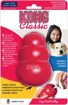 KONG Classic - Snackbal Honden Speelgoed - Rubber - 10.16cm - Rood - Maat L