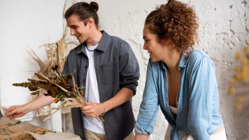 Een workshop bloemschikken