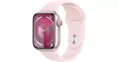 Apple Watch Series 9 41mm Roze Aluminium Sportband S/M