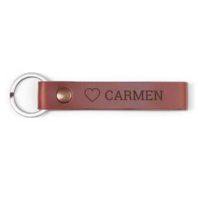 Sleutelhanger leer personaliseren