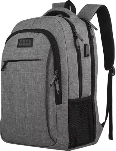 TRVLMORE Rugzak - 36L - 17,3 inch - Laptop Rugtas - Schooltas - Unisex - Spatwaterdicht - Levenslange Garantie - Grijs